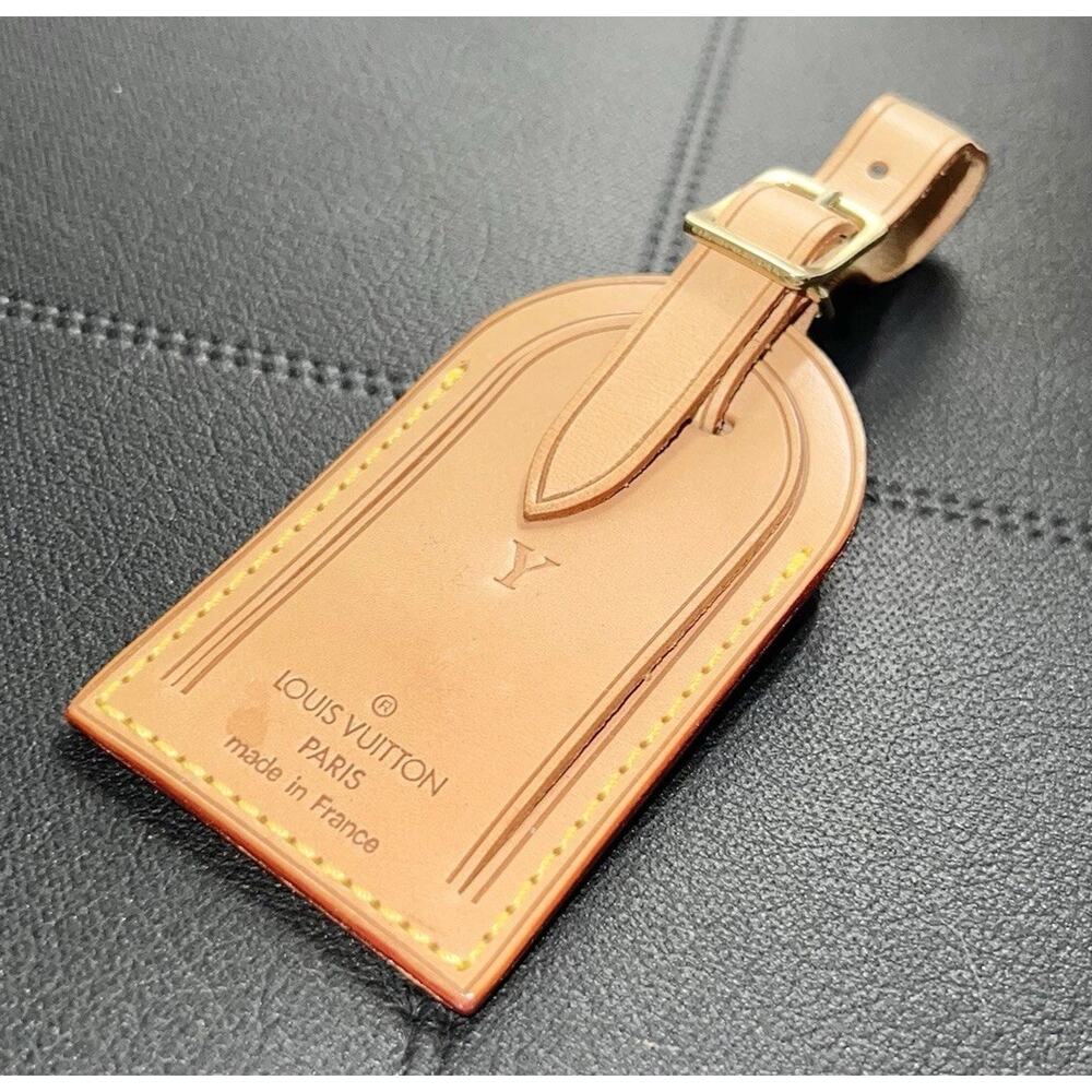 Louis Vuitton Y Initial Name Tag Goldtone - Natural Vachetta France 🍁